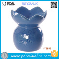 Elegante Blue Flower Ceramic Aroma quemador al por mayor